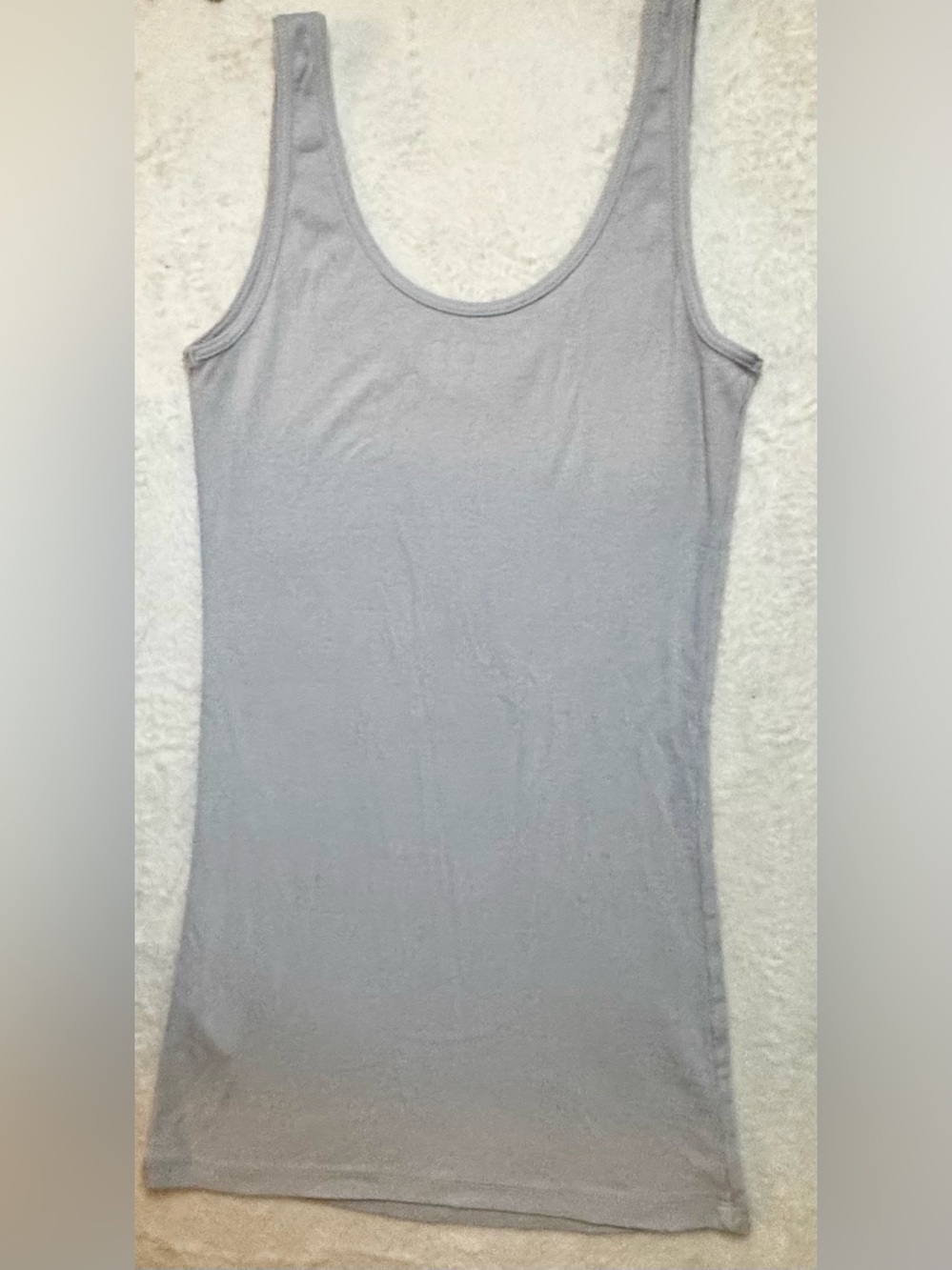 Classic Maternity Scoop Neck Tank Top - Small Light Grey - Picture 7 of 7